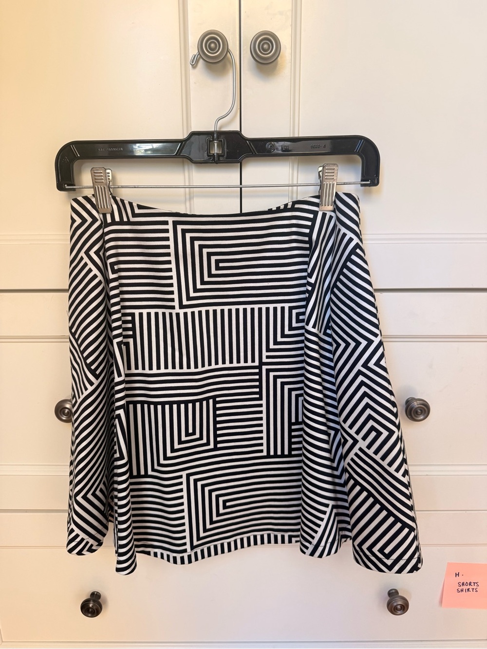 kate spade Black and White Geometric Skirt